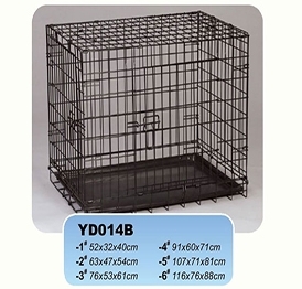 YDO14B black powdercoat wire dog cage