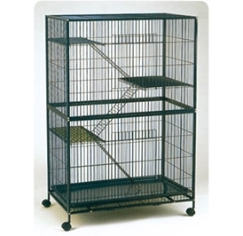 YB091-1  black two layer rabbit cage