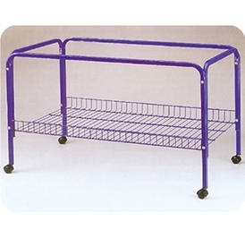 YA112-1  large purple bird cage stand with wheels