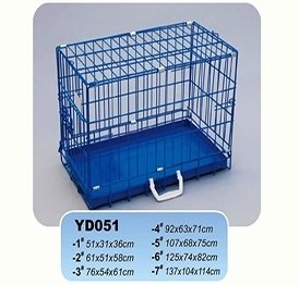 YD051 dark blue wire dog crate 