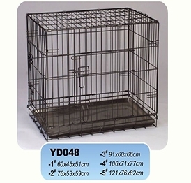 YD048 black wire metal dog kennels