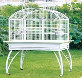 YA137  luxurious white metal parrot cage