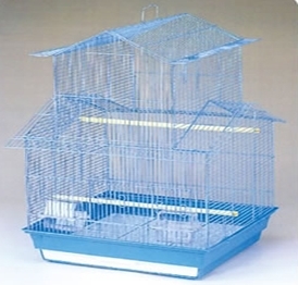 YA055 Blue wire bird cage 