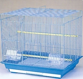 YA036 blue wire foldable bird cage