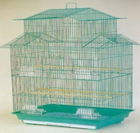 YA045-2 green wire foldable bird cage