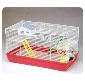 YB017 white wire foldable hamster cage