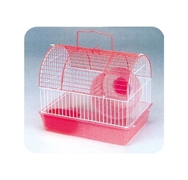 YB057 pink wire hamster cage