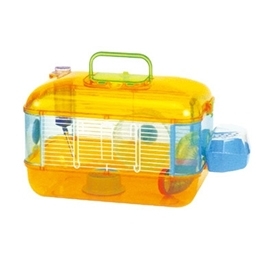YB074-1 yellow plastic hamster cage　