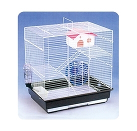 YB008 white wire hamster cage