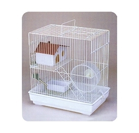 YB052 white wire metal hamster cage 