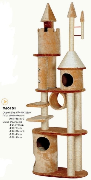 YJ0101 cat tree furniture & cat tree condo with palet