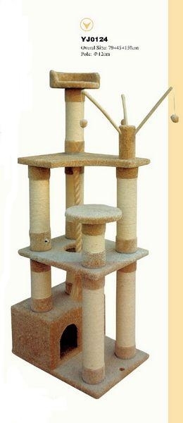YJ0124 Cat Perch and Play Cat Scratch Tree Furniture