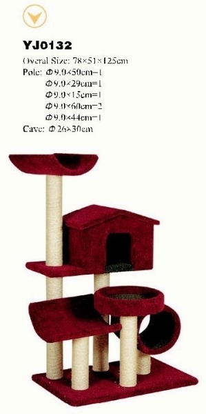 YJ0132  Cat Tree Condo Furniture Beige Color