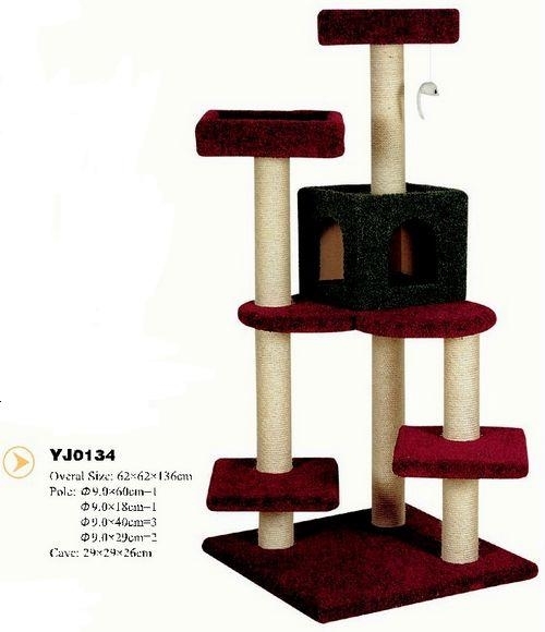 YJ0134 New Cat Tree Wooden Cat Furniture
