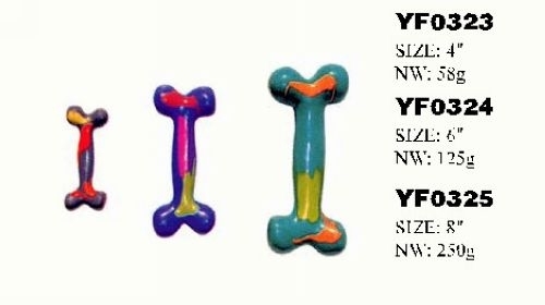YF0323-YF0325  New Rubber Bone Shape Pet Toy for Dog