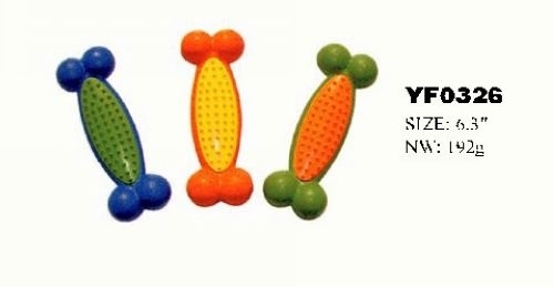 YF0326 Colorful Pet Rubber Bone Toy