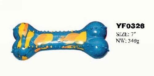 YF0328 Eco Friendly rubber Bone shape Dog Chew Toy