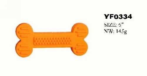 YF0334 pet rubber tennis bone shape toy for dogs