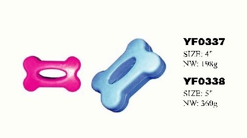 YF0337-YF0338 Rubber bone shape flat toy for dog chewing
