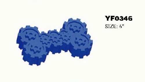 YF0346 Blue Rubber Bone For Dog Toy