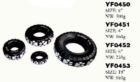 YF0450-YF0454  rubber tires pet toy for dog