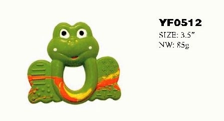 YF0512 safety rubber toy frog for dog 