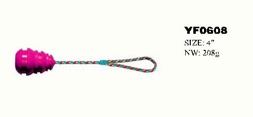 YF0608  rubber with rope pet toy