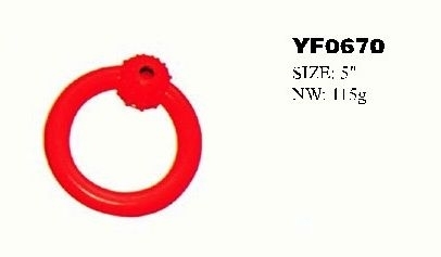 YF0670 ring flying disk soft rubber dog toy