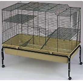 YB084 wire plastic 2 level rabbit cage