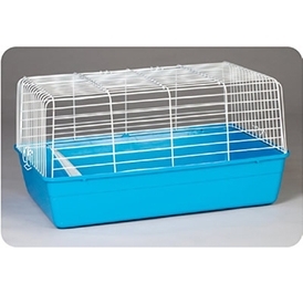 YB023-A  big wire rabbit cage with blue plastic mesh