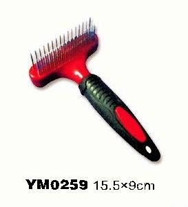 YM0259 Double side pet deshedding brush for dog 