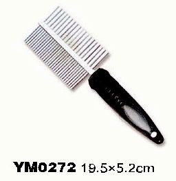 YM0272  PET Asymmetric 2-way Steel Pet Hair Trimmer Comb for Dog 