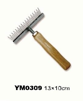 YM0309  Pet rake comb, rake comb with rotatable teeth for dog