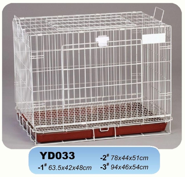 YD033 white wire dog crate