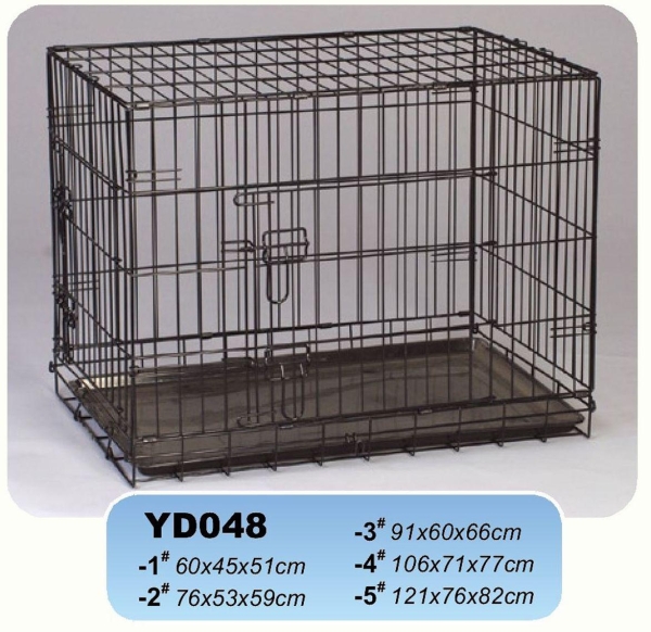 YD048 black wire dog cage