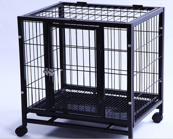 YD057B Heavy Duty Metal Square Tube Dog Wire Cages with Wheels