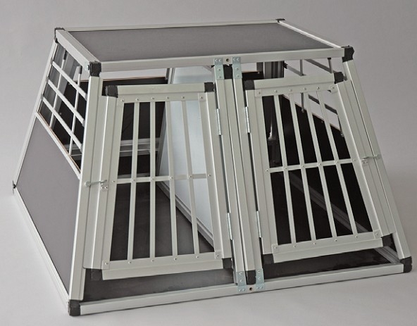 YD024H two door aluminum dog cage