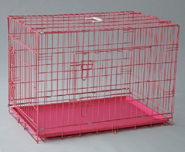 YD105 pink wire metal dog cage